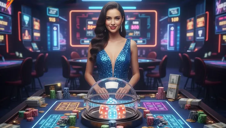 Abstract representation of digital revolution in online gaming, with interconnected lines and glowing nodes, illustrating technological advancement and growth in the industry, relevant to vip777's journey.