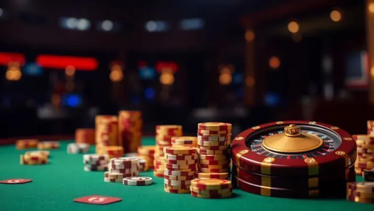 A vibrant collage of various online casino games, including slot machines, a live dealer table, and sports betting interfaces, highlighting the diverse gaming experience offered by VIP777.